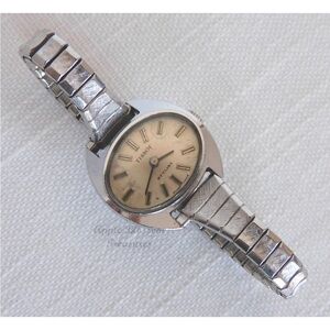 Vintage Women’s Ladies Silver Tone Tissot Stylist Manual Wind Watch Speidel Band